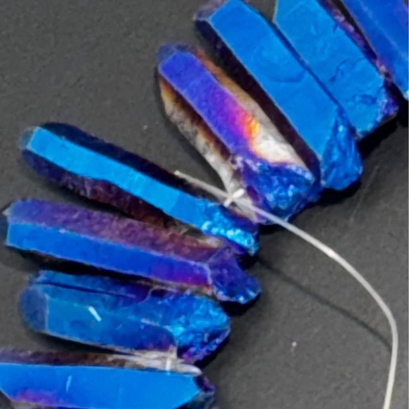 Electric Blue Crystal Quartz - Drilled - Picture 5 of 5